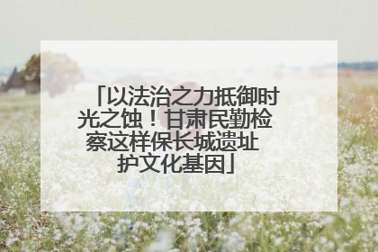 以法治之力抵御时光之蚀！甘肃民勤检察这样保长城遗址 护文化基因