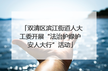 双清区滨江街道人大工委开展“法治护绿护安人大行”活动