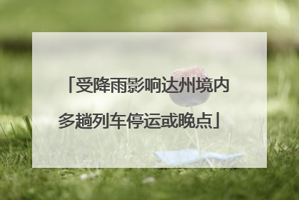 受降雨影响达州境内多趟列车停运或晚点