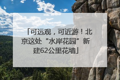可远观，可近游！北京这处“水岸花园”新建62公里花墙