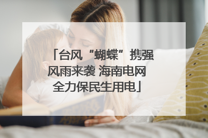 台风“蝴蝶”携强风雨来袭 海南电网全力保民生用电