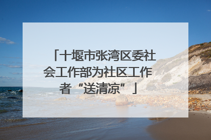 十堰市张湾区委社会工作部为社区工作者“送清凉”