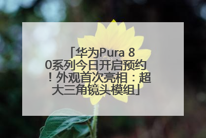 华为Pura 80系列今日开启预约！外观首次亮相：超大三角镜头模组