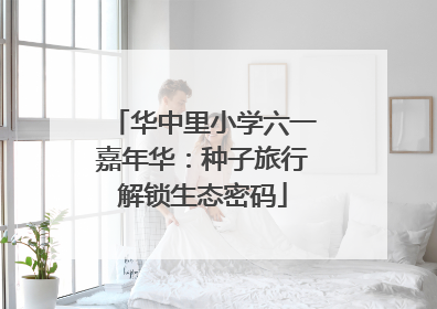 华中里小学六一嘉年华：种子旅行解锁生态密码