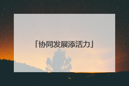 协同发展添活力