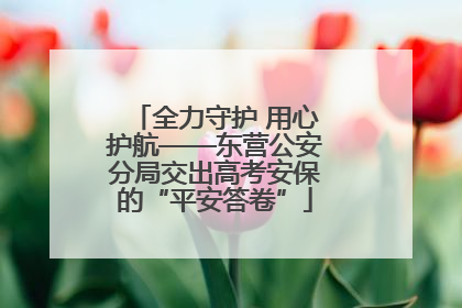 全力守护 用心护航——东营公安分局交出高考安保的“平安答卷”