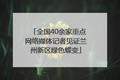 全国40余家重点网络媒体记者见证兰州新区绿色蝶变