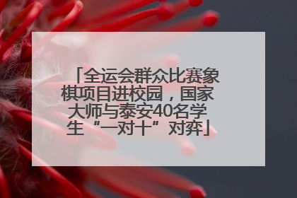 全运会群众比赛象棋项目进校园，国家大师与泰安40名学生“一对十”对弈
