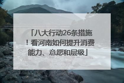 八大行动26条措施！看河南如何提升消费能力、意愿和层级