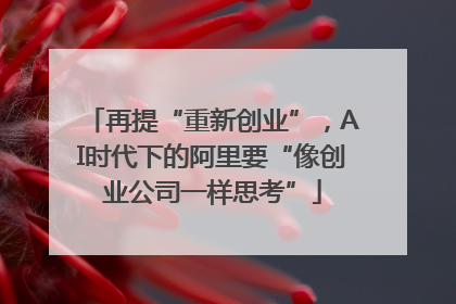 再提“重新创业”，AI时代下的阿里要“像创业公司一样思考”