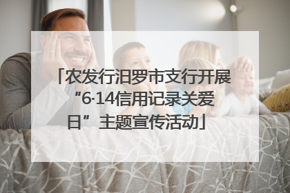 农发行汨罗市支行开展“6·14信用记录关爱日”主题宣传活动