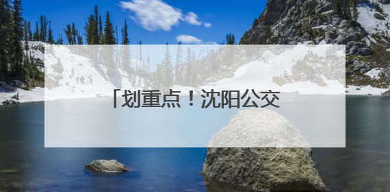 划重点！沈阳公交地铁这些人可免费