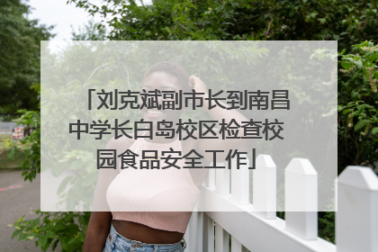 刘克斌副市长到南昌中学长白岛校区检查校园食品安全工作