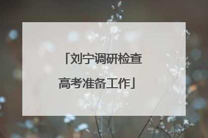 刘宁调研检查高考准备工作
