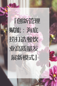 创新管理赋能：海底捞打造餐饮业高质量发展新模式