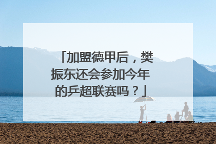 加盟德甲后，樊振东还会参加今年的乒超联赛吗？
