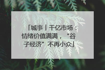 城事︱千亿市场：情绪价值满满，“谷子经济”不再小众