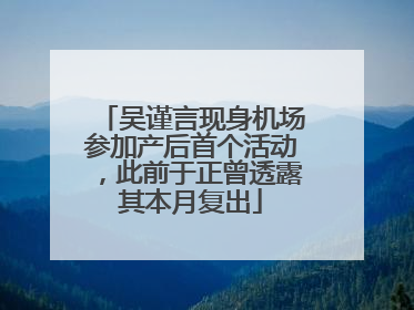 吴谨言现身机场参加产后首个活动，此前于正曾透露其本月复出