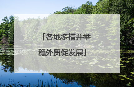 各地多措并举稳外贸促发展