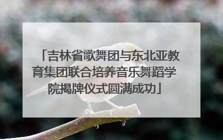 吉林省歌舞团与东北亚教育集团联合培养音乐舞蹈学院揭牌仪式圆满成功