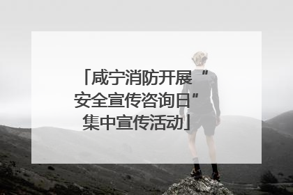 咸宁消防开展“安全宣传咨询日”集中宣传活动