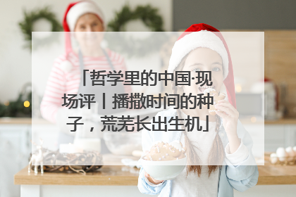 哲学里的中国·现场评丨播撒时间的种子，荒芜长出生机
