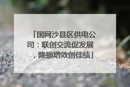 国网沙县区供电公司：联创交流促发展，降损增效创佳绩