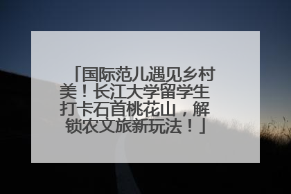 国际范儿遇见乡村美！长江大学留学生打卡石首桃花山，解锁农文旅新玩法！
