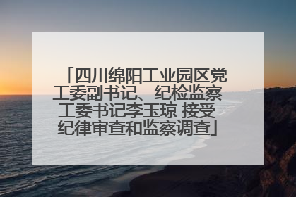 四川绵阳工业园区党工委副书记、纪检监察工委书记李玉琼 接受纪律审查和监察调查