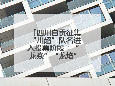 四川自贡征集“川超”队名进入投票阶段：“龙焱”“龙焰”暂居一二名