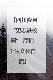 四川隆昌“史志进校园” 厚植学生文化自信