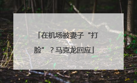 在机场被妻子“打脸”？马克龙回应
