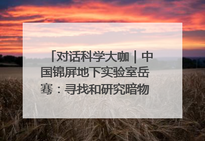 对话科学大咖｜中国锦屏地下实验室岳骞：寻找和研究暗物质，就是要去突破人类的认知边界