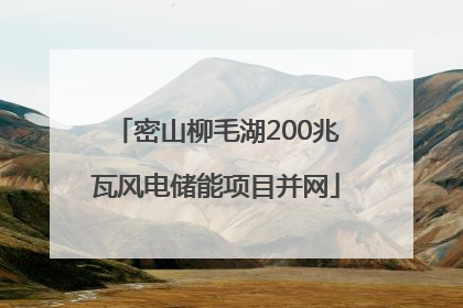 密山柳毛湖200兆瓦风电储能项目并网