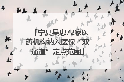 宁夏吴忠72家医药机构纳入医保“双通道”定点范围