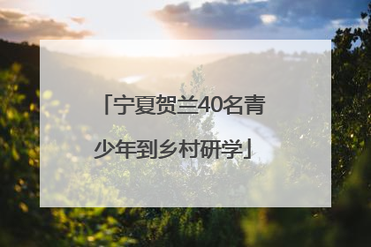 宁夏贺兰40名青少年到乡村研学