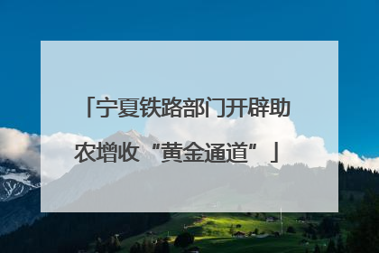 宁夏铁路部门开辟助农增收“黄金通道”