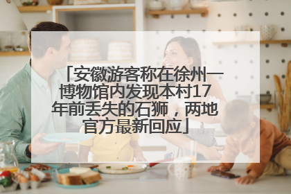 安徽游客称在徐州一博物馆内发现本村17年前丢失的石狮，两地官方最新回应