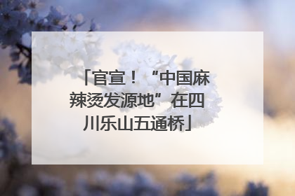 官宣！“中国麻辣烫发源地”在四川乐山五通桥