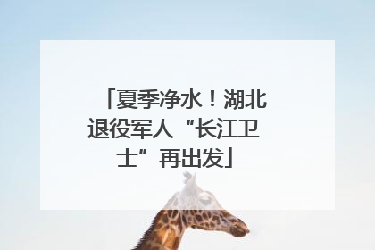 夏季净水！湖北退役军人“长江卫士”再出发