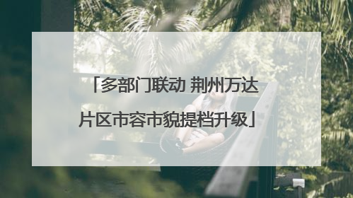 多部门联动 荆州万达片区市容市貌提档升级