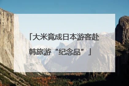 大米竟成日本游客赴韩旅游“纪念品”