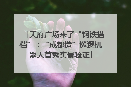 天府广场来了“钢铁搭档”：“成都造”巡逻机器人首秀实景验证