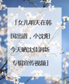 女儿明天在韩国出道，小沈阳今天晒沈佳润新专辑宣传视频