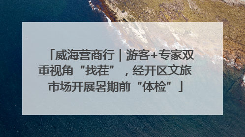 威海营商行｜游客+专家双重视角“找茬”，经开区文旅市场开展暑期前“体检”
