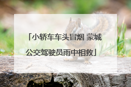 小轿车车头冒烟 蒙城公交驾驶员雨中相救