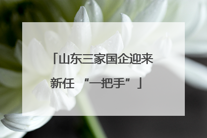 山东三家国企迎来新任 “一把手”