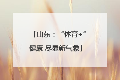 山东：“体育+”健康 尽显新气象