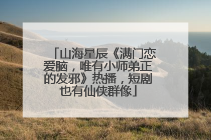 山海星辰《满门恋爱脑，唯有小师弟正的发邪》热播，短剧也有仙侠群像
