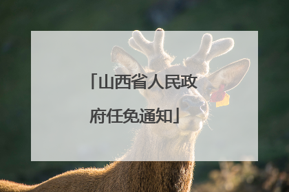 山西省人民政府任免通知